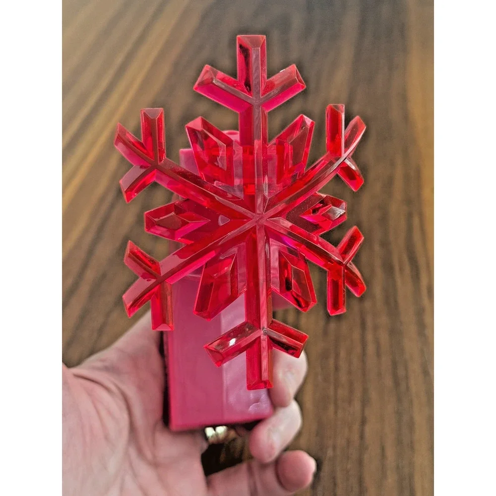 Hot Pink Snowflake & Green Holly Wallflower Diffuser Plug In Bath & Body Works